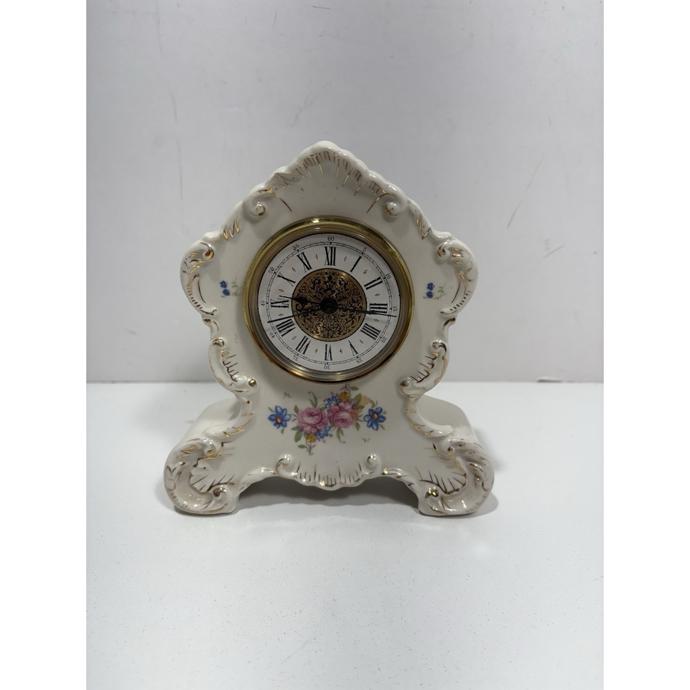 German‎ Porcelain Clock Mantel Antique Style Porcelain Hand painted Germany